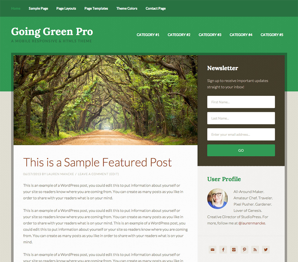 Going Green Pro Theme