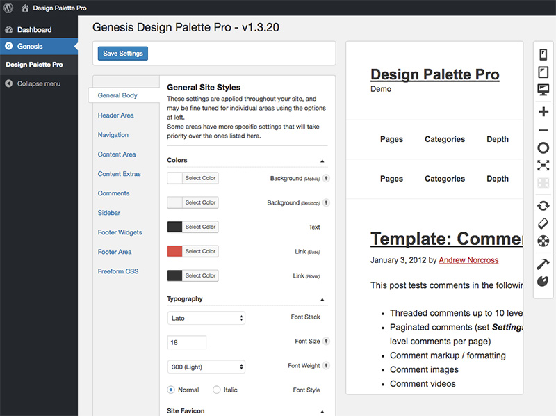 Genesis Design Palette Pro